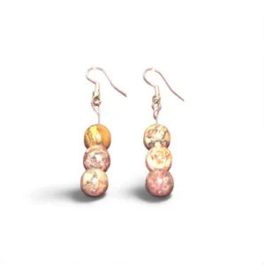 Boucles d'oreilles en jaspe Léopard
