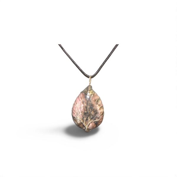Goutte d'eau arbre de vie en Rhodonite
