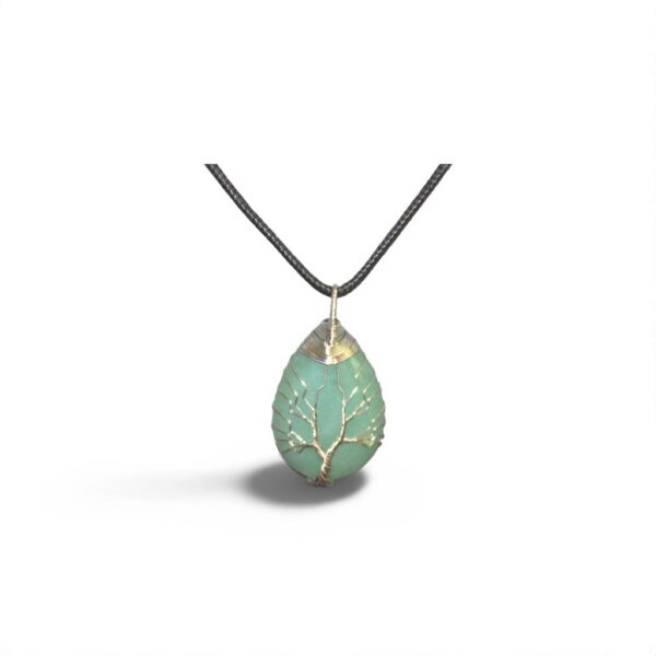 Goutte d'eau arbre de vie Aventurine verte