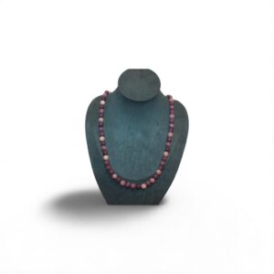 Collier en Lépidolite violette, pierre naturelle de fabrication artisanale